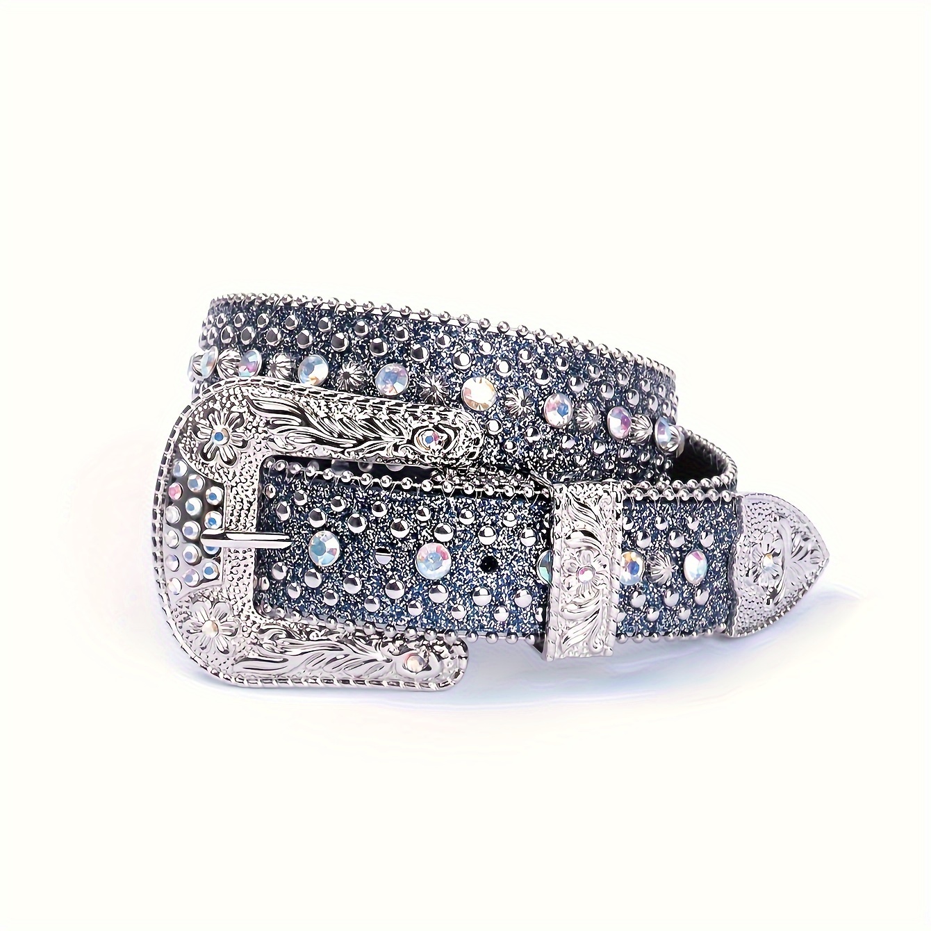 Rhinestone Belt Western Cowboy Cowgirl Crystal Studded Strap Belts